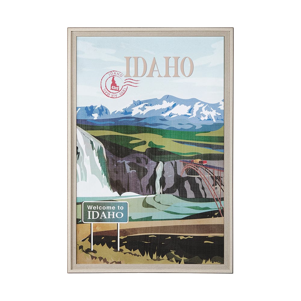 Mercana - Idaho Go USA XL by Mercana Studio a Hand Embelished Decograph Framed Art Print under Glass - 14667 view 1