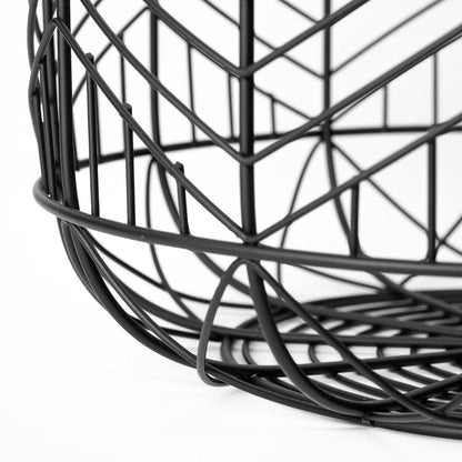 Mercana - Idris Black Metal Geometric Mesh Bowls (Set of 2) - 68949_CLOSEOUT view 6