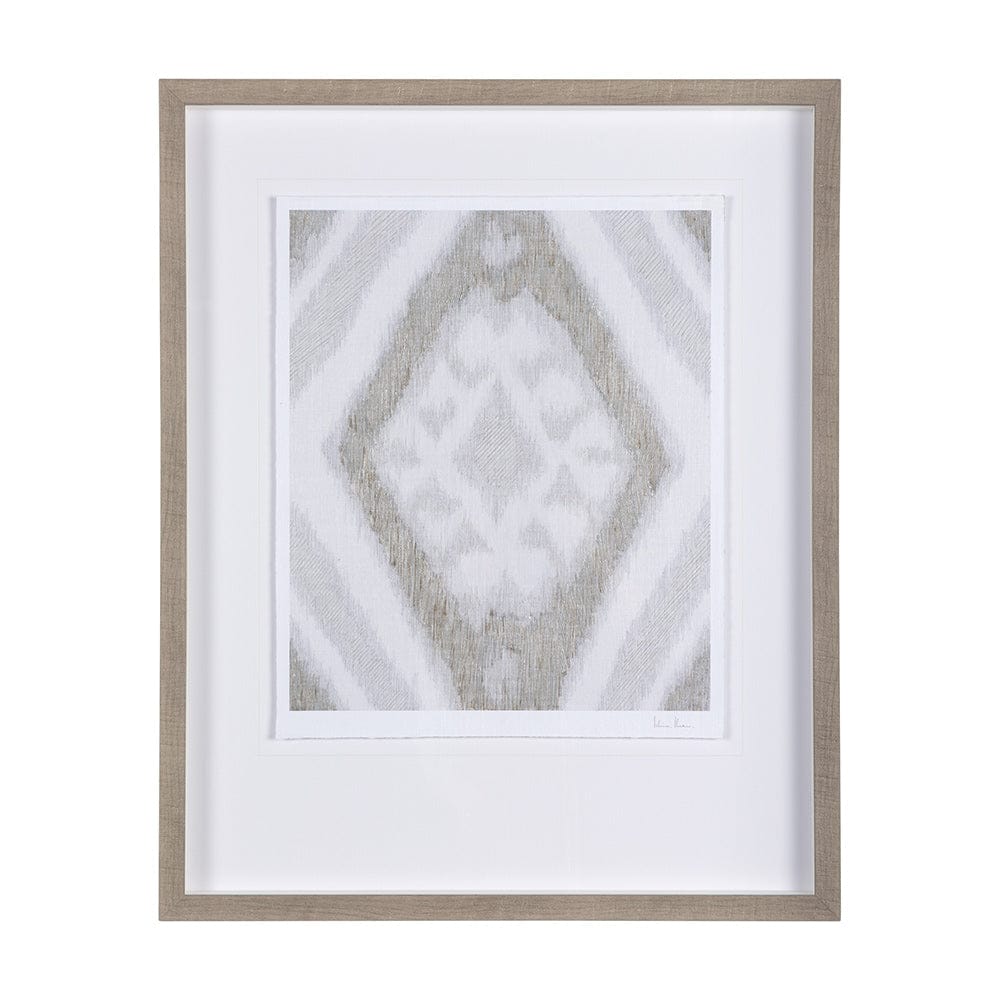 Mercana - Ikat Patterns III by Silvia Krause a Hand Embellished Textured Framed Art Print Matted under Glass - 14919 view 1