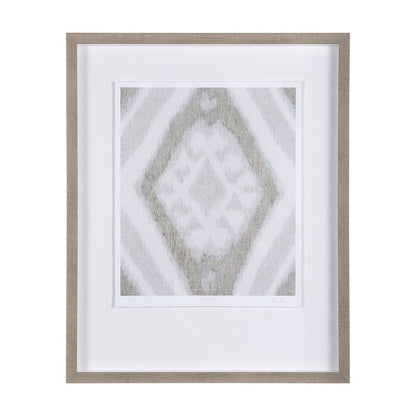 Mercana - Ikat Patterns III by Silvia Krause a Hand Embellished Textured Framed Art Print Matted under Glass - 14919 view 1