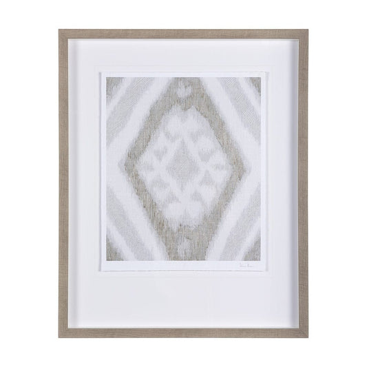 Mercana - Ikat Patterns III by Silvia Krause a Hand Embellished Textured Framed Art Print Matted under Glass - 14919 view 1