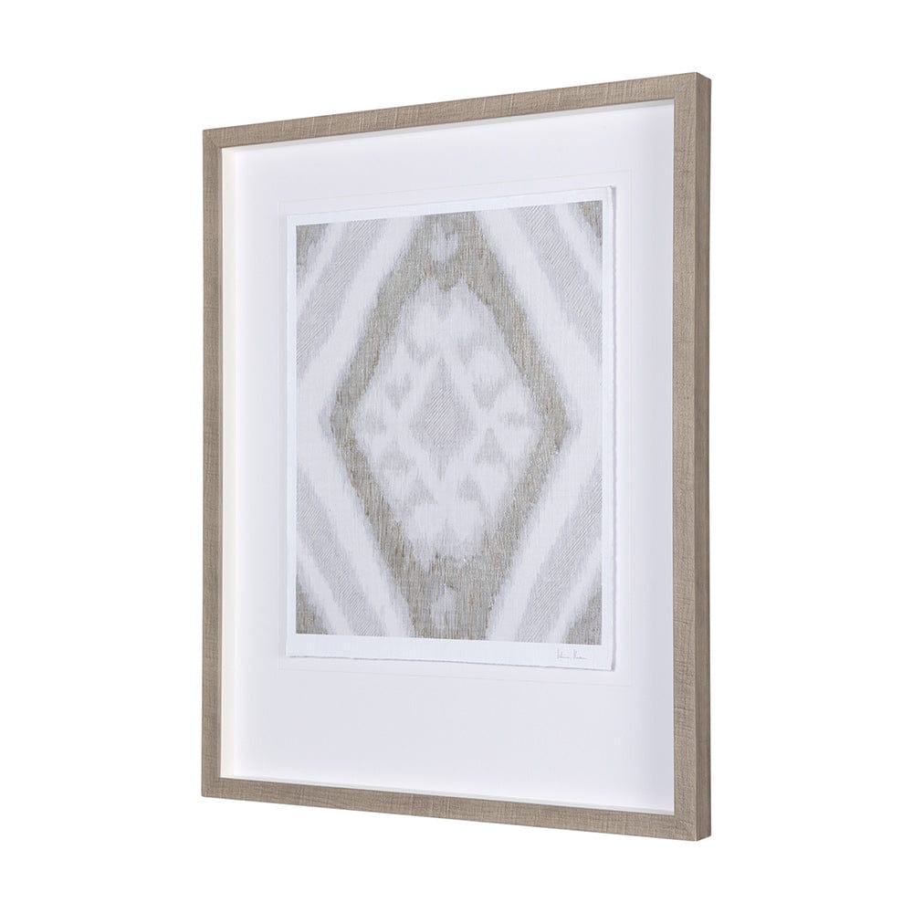 Mercana - Ikat Patterns III by Silvia Krause a Hand Embellished Textured Framed Art Print Matted under Glass - 14919 view 2