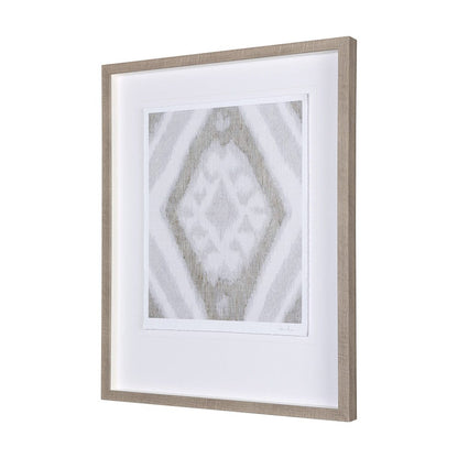Mercana - Ikat Patterns III by Silvia Krause a Hand Embellished Textured Framed Art Print Matted under Glass - 14919 view 2