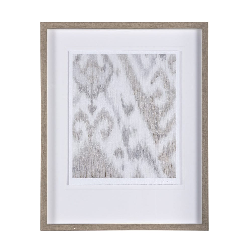 Mercana - Ikat Patterns IV by Silvia Krause a Hand Embellished Textured Framed Art Print Matted under Glass - 14920 view 1