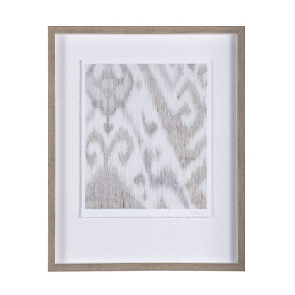 Mercana - Ikat Patterns IV by Silvia Krause a Hand Embellished Textured Framed Art Print Matted under Glass - 14920 view 1