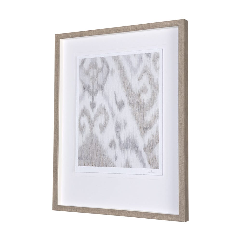 Mercana - Ikat Patterns IV by Silvia Krause a Hand Embellished Textured Framed Art Print Matted under Glass - 14920 view 2