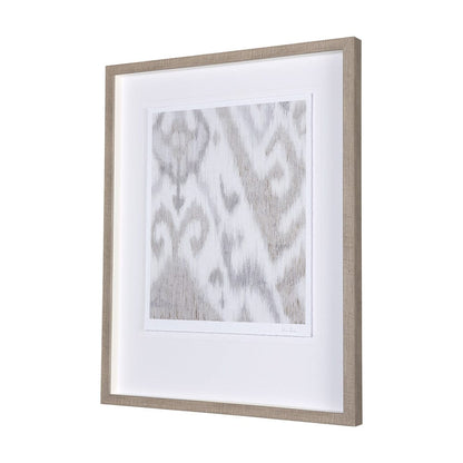 Mercana - Ikat Patterns IV by Silvia Krause a Hand Embellished Textured Framed Art Print Matted under Glass - 14920 view 2