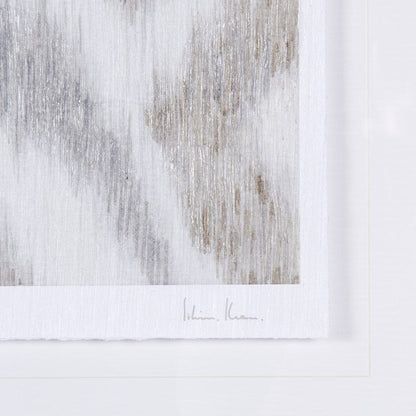 Mercana - Ikat Patterns IV by Silvia Krause a Hand Embellished Textured Framed Art Print Matted under Glass - 14920 view 6