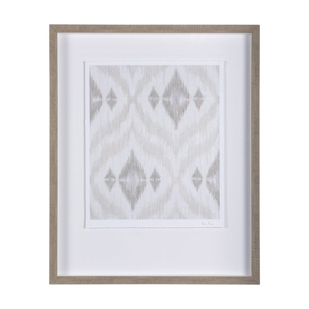 Mercana - Ikat Patterns VI by Silvia Krause a Hand Embellished Textured Framed Art Print Matted under Glass - 14922 view 1