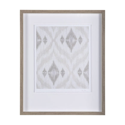 Mercana - Ikat Patterns VI by Silvia Krause a Hand Embellished Textured Framed Art Print Matted under Glass - 14922 view 1