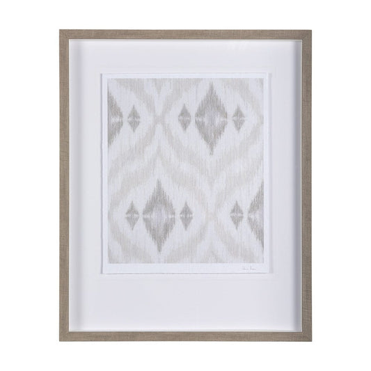 Mercana - Ikat Patterns VI by Silvia Krause a Hand Embellished Textured Framed Art Print Matted under Glass - 14922 view 1