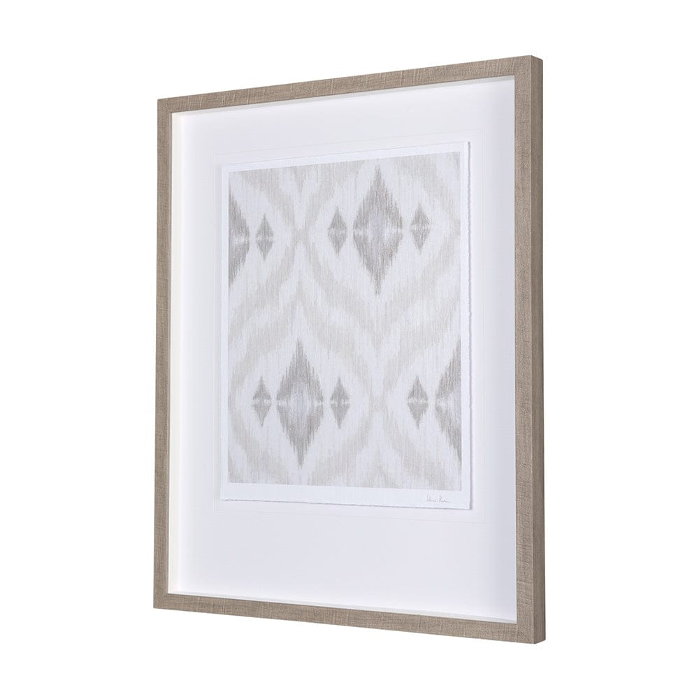 Mercana - Ikat Patterns VI by Silvia Krause a Hand Embellished Textured Framed Art Print Matted under Glass - 14922 view 2