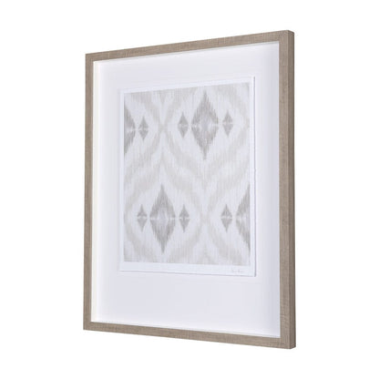 Mercana - Ikat Patterns VI by Silvia Krause a Hand Embellished Textured Framed Art Print Matted under Glass - 14922 view 2