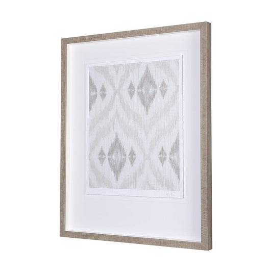 Mercana - Ikat Patterns VI by Silvia Krause a Hand Embellished Textured Framed Art Print Matted under Glass - 14922 view 2