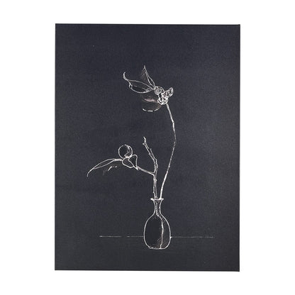 Mercana - Ikebana Dark II by Mercana Studio a Hand Embellished Textured Canvas - 102448-L view 1