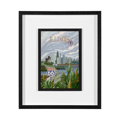 Mercana - Illinois Go USA M by Mercana Studio a Framed Art Print Matted under Glass - 15114 view 1