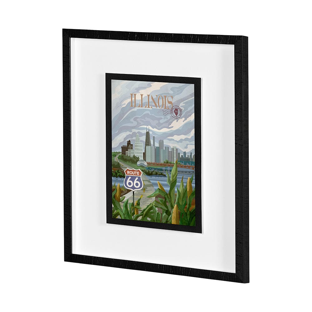 Mercana - Illinois Go USA M by Mercana Studio a Framed Art Print Matted under Glass - 15114 view 2