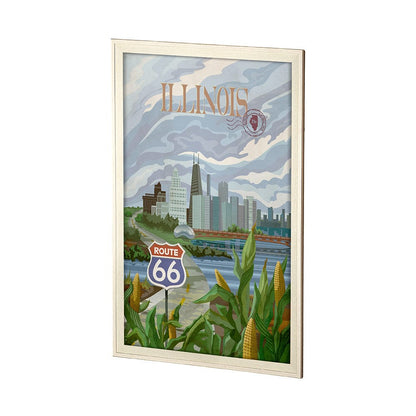 Mercana - Illinois Go USA XL by Mercana Studio a Hand Embellished Decograph Framed Art Print under Glass - 15117 view 2