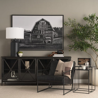 Mercana - In God We Trust Barn by David Reams a Hand Embellished Textured Framed Canvas Photo Print - 102679-FL view 9