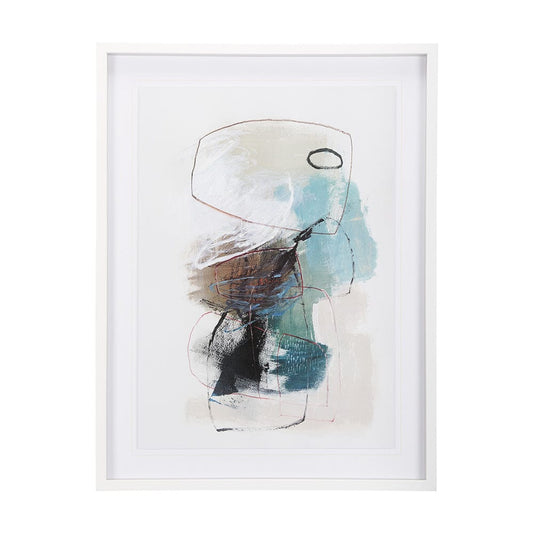 Mercana - In The Middle I by Natasha Barnes a Hand Embellished Textured Framed Art Print Matted under Glass - 12694 view 1