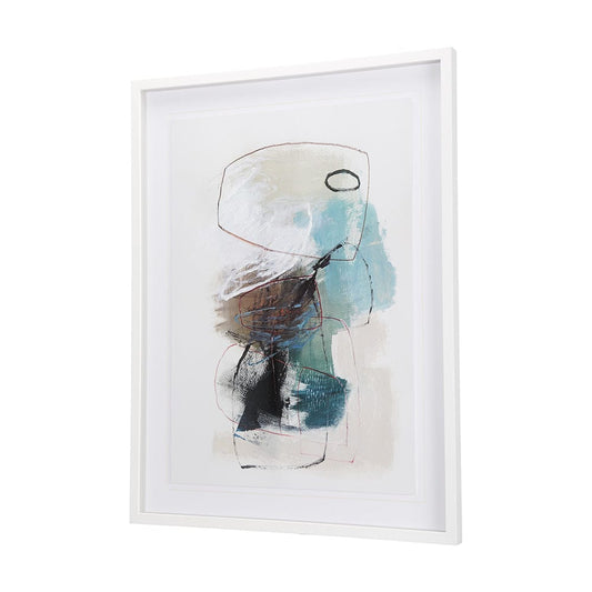 Mercana - In The Middle I by Natasha Barnes a Hand Embellished Textured Framed Art Print Matted under Glass - 12694 view 2