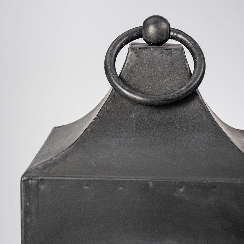 Mercana - Ina Short Charcoal Metal Candle Holder Lantern - 68989 view 5