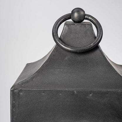 Mercana - Ina Short Charcoal Metal Candle Holder Lantern - 68989 view 5