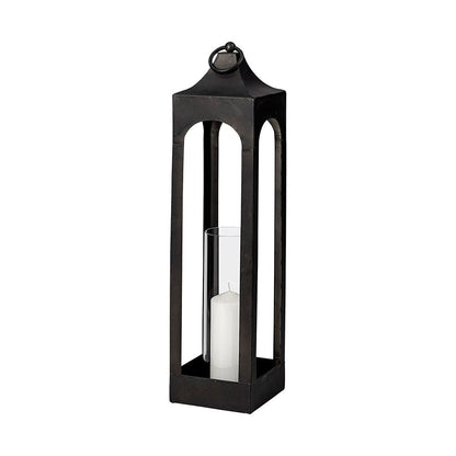 Mercana - Ina Tall Charcoal Metal Candle Holder Lantern - 68990 view 1