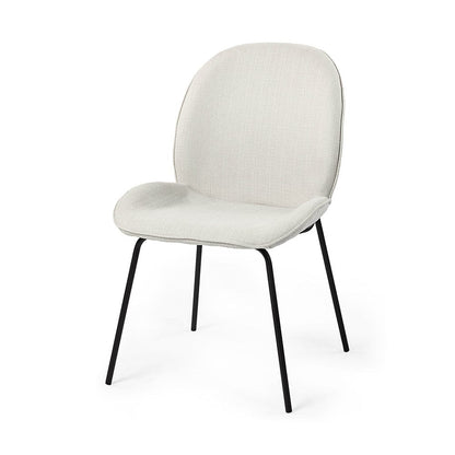 Mercana - Inala White Fabric Seat Black Metal Frame Dining Chair (Set of 2) - 69284 view 1