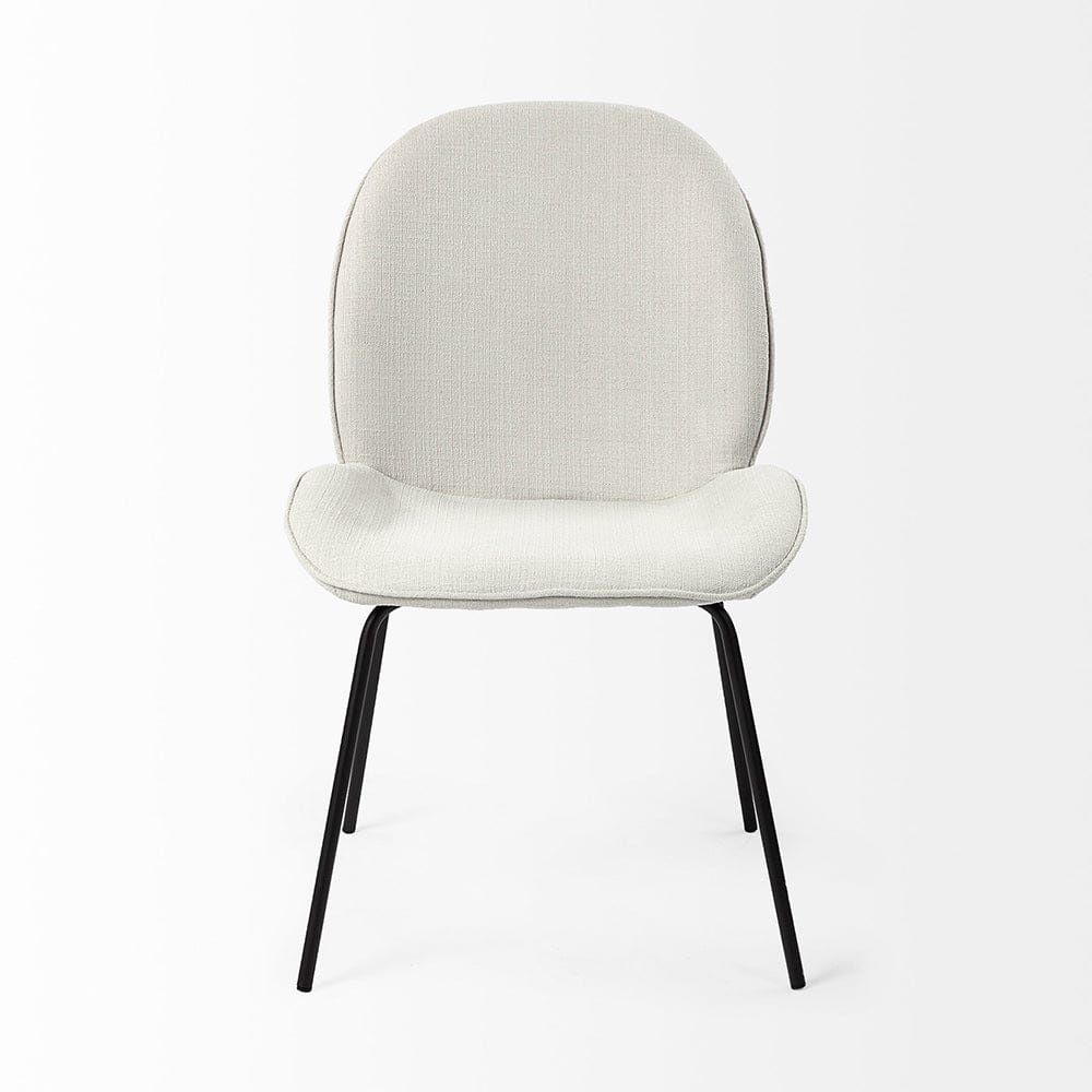 Mercana - Inala White Fabric Seat Black Metal Frame Dining Chair (Set of 2) - 69284 view 2