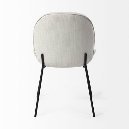 Mercana - Inala White Fabric Seat Black Metal Frame Dining Chair (Set of 2) - 69284 view 4