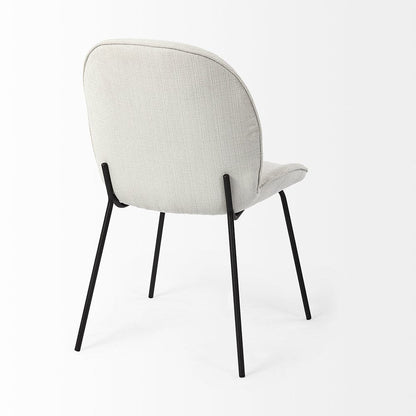 Mercana - Inala White Fabric Seat Black Metal Frame Dining Chair (Set of 2) - 69284 view 5
