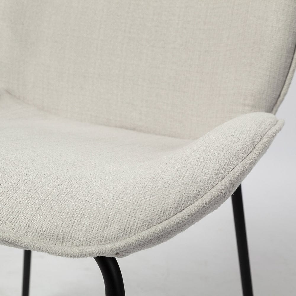 Mercana - Inala White Fabric Seat Black Metal Frame Dining Chair (Set of 2) - 69284 view 6