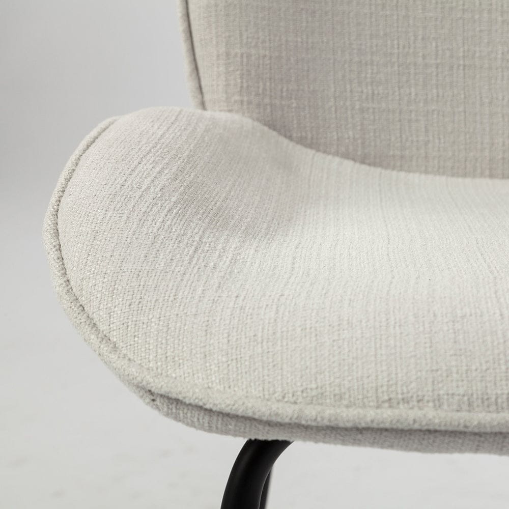 Mercana - Inala White Fabric Seat Black Metal Frame Dining Chair (Set of 2) - 69284 view 7