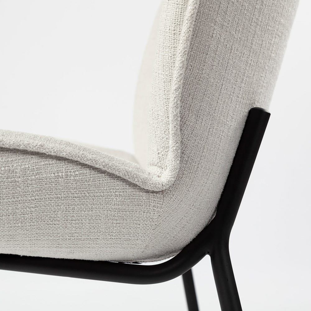 Mercana - Inala White Fabric Seat Black Metal Frame Dining Chair (Set of 2) - 69284 view 9