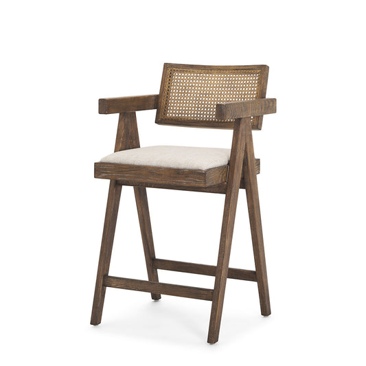 Mercana - Indie Medium Brown w/ Cane Counter Stool - 70587_CLOSEOUT view 1