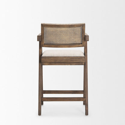 Mercana - Indie Medium Brown w/ Cane Counter Stool - 70587_CLOSEOUT view 4