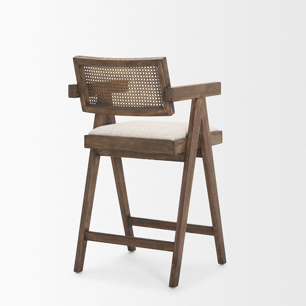 Mercana - Indie Medium Brown w/ Cane Counter Stool - 70587_CLOSEOUT view 5