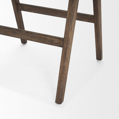 Mercana - Indie Medium Brown Wood w/ Cane Bar Stool - 70586_CLOSEOUT view 9