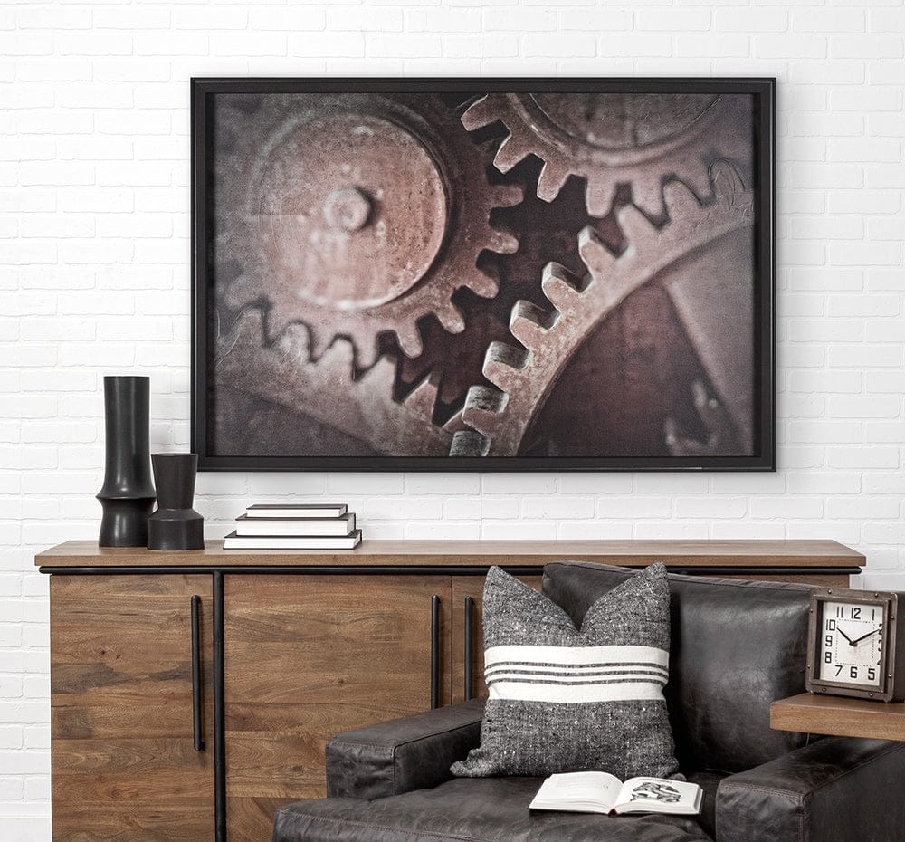 Mercana - Industrial Collect - Cog by Michael Banks a Hand Embellished Textured Framed Art Print - 15313 view 8