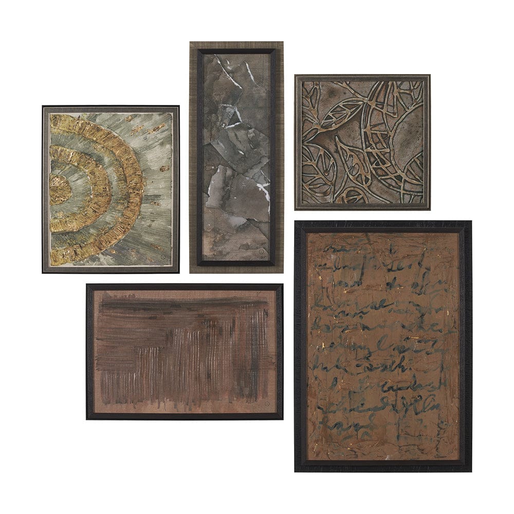 Mercana - Ing by Mercana Studio a Hand Embellished Framed Art Print (Set of 5) - 15691 view 1