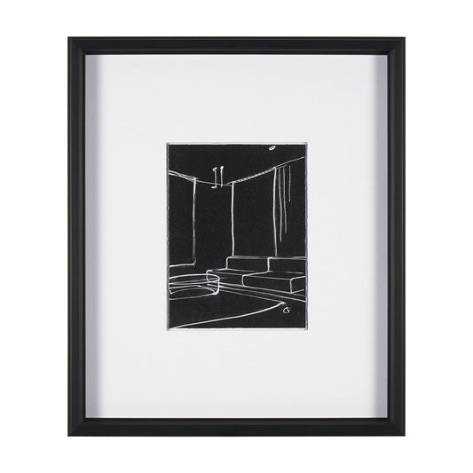 Mercana - Interior Sketch I by Mercana Studio a Hand Embellished Framed Art Print Matted under Glass - 15673 view 1