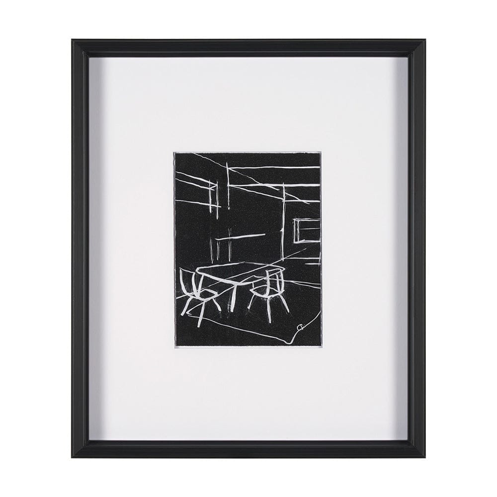 Mercana - Interior Sketch III by Mercana Studio a Hand Embellished Framed Art Print Matted under Glass - 15675 view 1