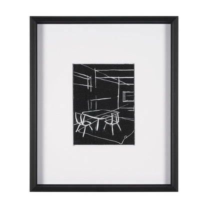 Mercana - Interior Sketch III by Mercana Studio a Hand Embellished Framed Art Print Matted under Glass - 15675 view 1