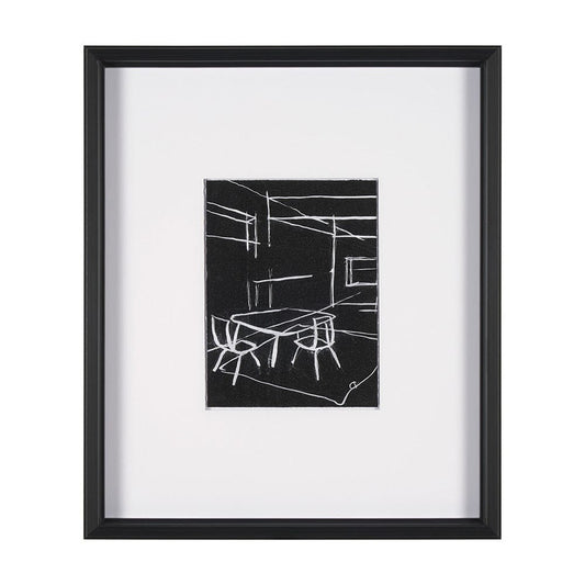 Mercana - Interior Sketch III by Mercana Studio a Hand Embellished Framed Art Print Matted under Glass - 15675 view 1