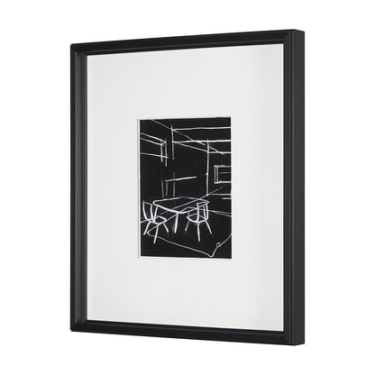Mercana - Interior Sketch III by Mercana Studio a Hand Embellished Framed Art Print Matted under Glass - 15675 view 2