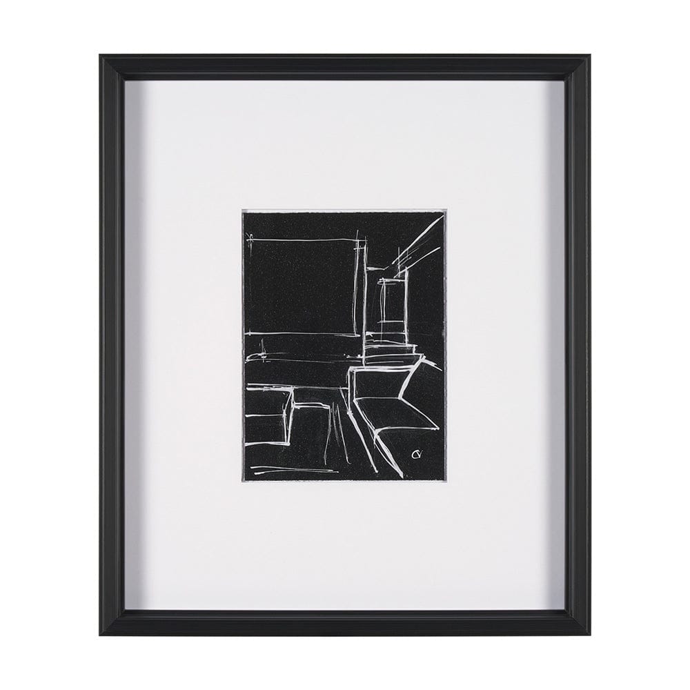 Mercana - Interior Sketch IV by Mercana Studio a Hand Embellished Framed Art Print Matted under Glass - 15676 view 1