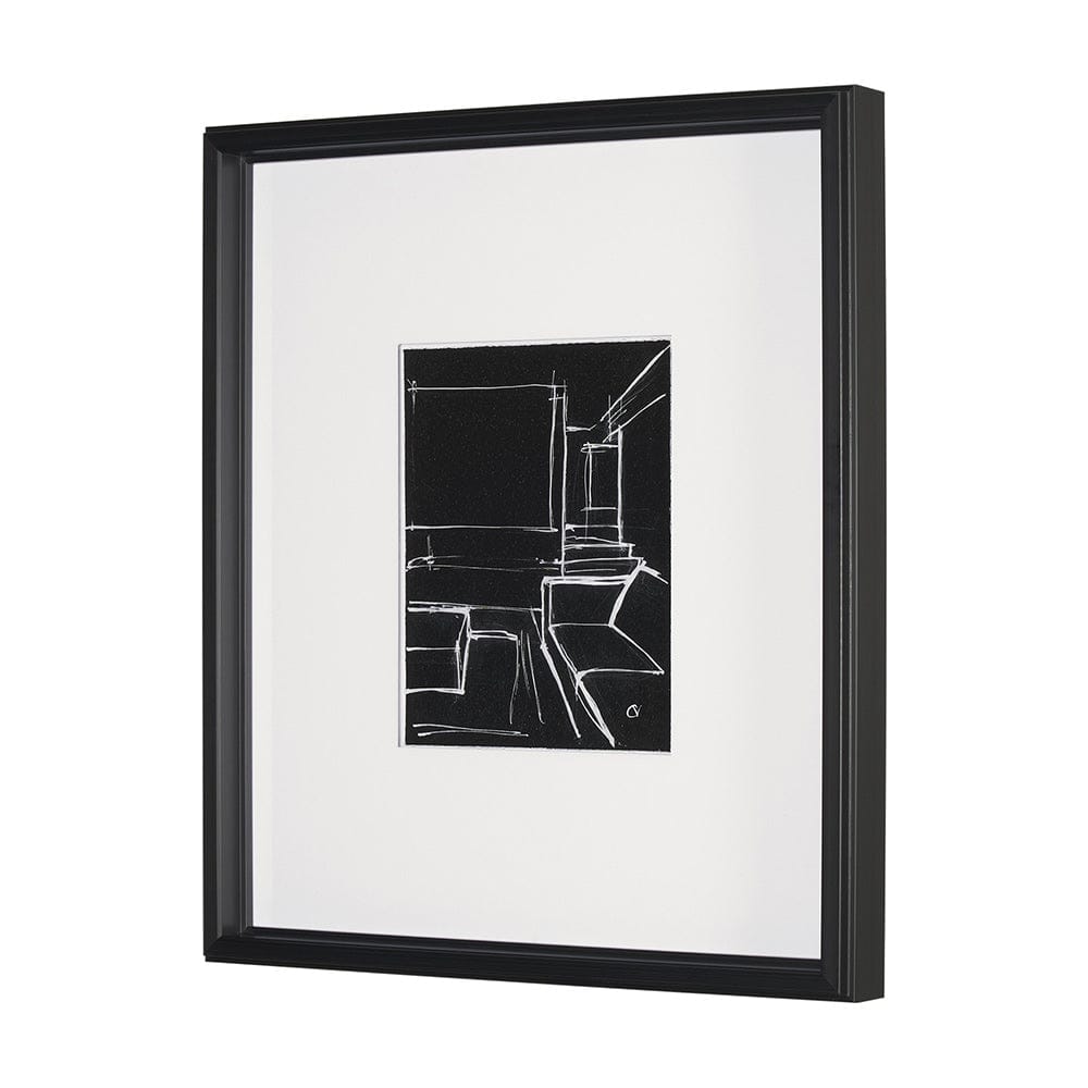 Mercana - Interior Sketch IV by Mercana Studio a Hand Embellished Framed Art Print Matted under Glass - 15676 view 2