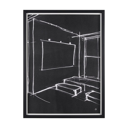 Mercana - Interior Sketch V by Mercana Studio a Hand Embellished Framed Art Print - 15677 view 1