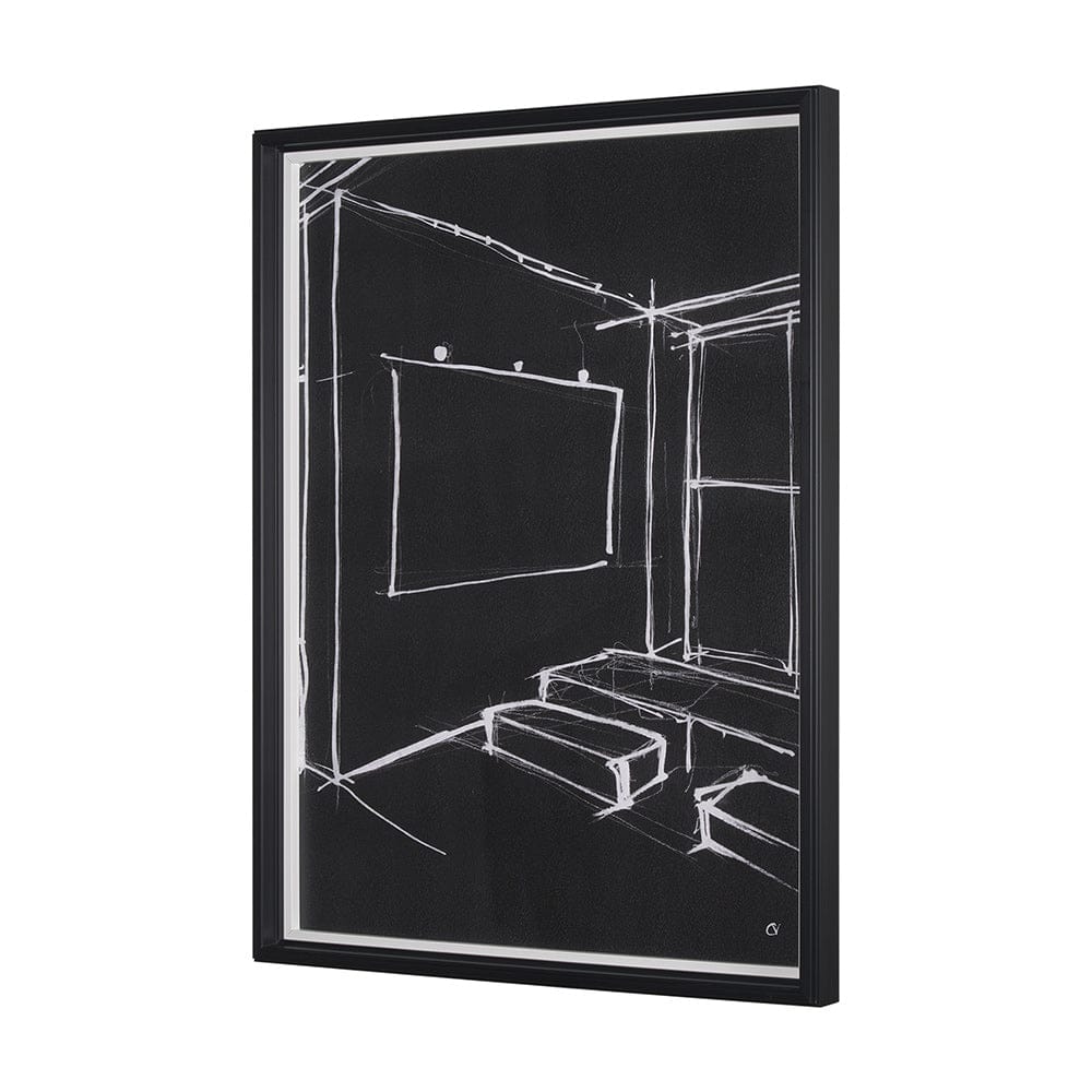 Mercana - Interior Sketch V by Mercana Studio a Hand Embellished Framed Art Print - 15677 view 2